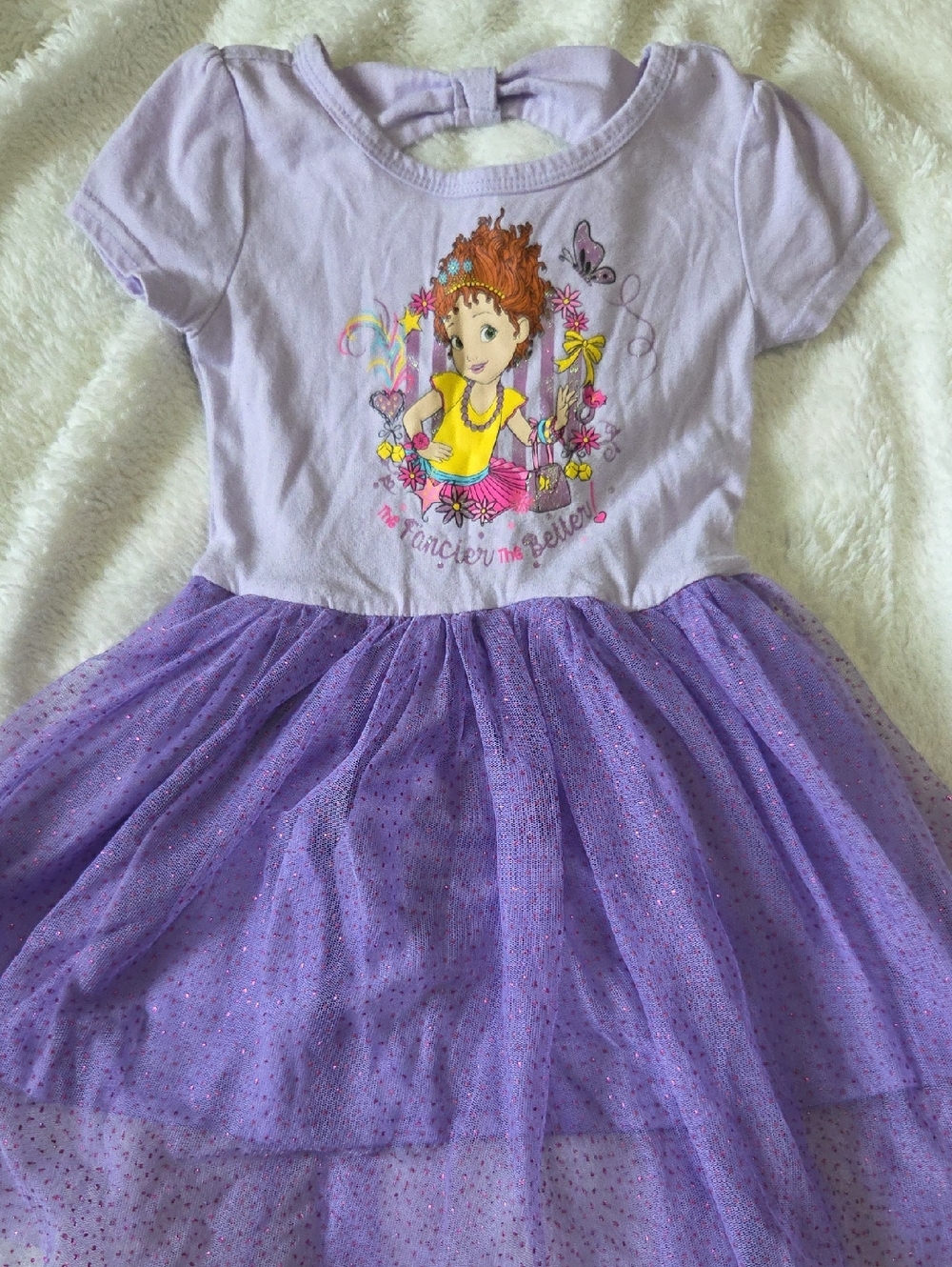 Disney Fancy Nancy Light Purple Girls' Graphic Dress With Tutu Skirt